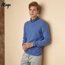Load image into Gallery viewer, Autumn Winter Mens Knitted Pullovers 100% Goat Cashmere Essential Casual Rib Knitwear Sweaters Large Size V-neck Jumpers Tops