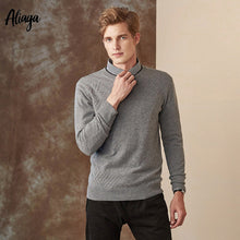 Load image into Gallery viewer, Autumn Winter Mens Knitted Pullovers 100% Goat Cashmere Essential Casual Rib Knitwear Sweaters Large Size V-neck Jumpers Tops