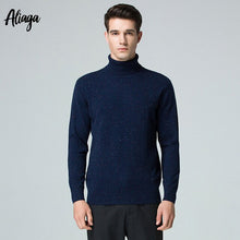 Load image into Gallery viewer, Autumn Winter Thick Warm Sweater 2019 New 100% Nep Yarn Cashmere Sweater Male Turtleneck Sweater Plus Size Pullover Men Knitwear