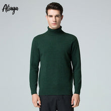 Load image into Gallery viewer, Autumn Winter Thick Warm Sweater 2019 New 100% Nep Yarn Cashmere Sweater Male Turtleneck Sweater Plus Size Pullover Men Knitwear