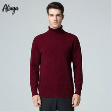 Load image into Gallery viewer, Autumn Winter Thick Warm Sweater 2019 New 100% Nep Yarn Cashmere Sweater Male Turtleneck Sweater Plus Size Pullover Men Knitwear
