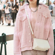 Load image into Gallery viewer, 2019 Autumn Womans Pink Knitted Sweater Thick Sweater Cardigans Coat Men and Women Couple models Winter Sweater High Quality