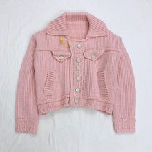 Load image into Gallery viewer, 2019 Autumn Womans Pink Knitted Sweater Thick Sweater Cardigans Coat Men and Women Couple models Winter Sweater High Quality