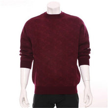 Load image into Gallery viewer, 100%goat cashmere o-neck knit men fashion cross grain thick solid color pullover sweater H-straight S/2XL