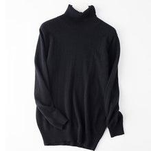 Load image into Gallery viewer, 2019 Hot Selling Men's Turtleneck 100% Goat Cashmere Sweaters Solid Color Turn-down Collar Pullovers Cashmere Jumpers