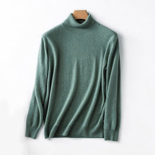 Load image into Gallery viewer, 2019 Hot Selling Men's Turtleneck 100% Goat Cashmere Sweaters Solid Color Turn-down Collar Pullovers Cashmere Jumpers