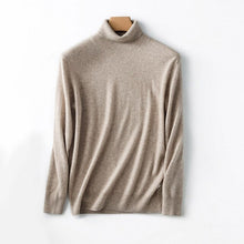 Load image into Gallery viewer, 2019 Hot Selling Men's Turtleneck 100% Goat Cashmere Sweaters Solid Color Turn-down Collar Pullovers Cashmere Jumpers
