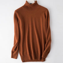 Load image into Gallery viewer, 2019 Hot Selling Men's Turtleneck 100% Goat Cashmere Sweaters Solid Color Turn-down Collar Pullovers Cashmere Jumpers