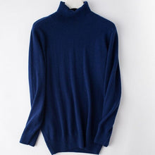 Load image into Gallery viewer, 2019 Hot Selling Men's Turtleneck 100% Goat Cashmere Sweaters Solid Color Turn-down Collar Pullovers Cashmere Jumpers