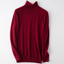 Load image into Gallery viewer, 2019 Hot Selling Men's Turtleneck 100% Goat Cashmere Sweaters Solid Color Turn-down Collar Pullovers Cashmere Jumpers