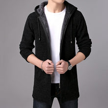 Load image into Gallery viewer, MIACAWOR Brand Sweater Men Hooded Cardigan Men Fleece Warm Sweatercoat Casual Wool Sweater Knitted Jackets Coats Y146