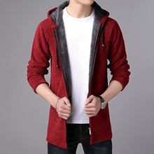 Load image into Gallery viewer, MIACAWOR Brand Sweater Men Hooded Cardigan Men Fleece Warm Sweatercoat Casual Wool Sweater Knitted Jackets Coats Y146