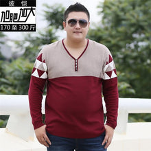 Load image into Gallery viewer, plus 10XL 8XL 6XL 5XL Autumn Brand Casual Sweater V-Neck Striped Slim Fit Knitting Mens Sweaters And Pullovers Men Pullover Men