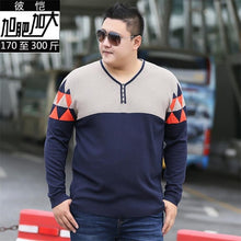 Load image into Gallery viewer, plus 10XL 8XL 6XL 5XL Autumn Brand Casual Sweater V-Neck Striped Slim Fit Knitting Mens Sweaters And Pullovers Men Pullover Men