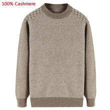 Load image into Gallery viewer, New arrival high quality 100% Pure Cashmere Men Sweater Flower Winter Thickening Casual O-neck Pullovers plus size XSSMLXL-6XL