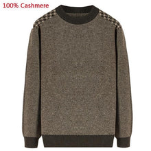 Load image into Gallery viewer, New arrival high quality 100% Pure Cashmere Men Sweater Flower Winter Thickening Casual O-neck Pullovers plus size XSSMLXL-6XL