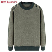 Load image into Gallery viewer, New arrival high quality 100% Pure Cashmere Men Sweater Flower Winter Thickening Casual O-neck Pullovers plus size XSSMLXL-6XL