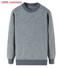 Load image into Gallery viewer, New arrival high quality 100% Pure Cashmere Men Sweater Flower Winter Thickening Casual O-neck Pullovers plus size XSSMLXL-6XL