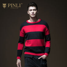 Load image into Gallery viewer, 2019 Mens Knitted Sweaters Sweaters Real New Men Sweater Pinli Pin Li Autumn Men's Cotton Shoulder Drop Striped Body B183310307