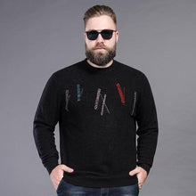 Load image into Gallery viewer, New Autumn Winter Men Pure Wool Extra Large Bottomed Sweater O-neck Computer Knitted Fashion High Quality Plsu Size 2XL-5XL 6XL