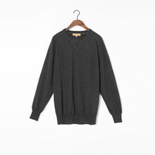 Load image into Gallery viewer, Worsted Yarn 100%Cashmere Sweater Men Thin Pullover Natural Fabric High Quality Coffee Brown Pure Cashmere Sweaters Man