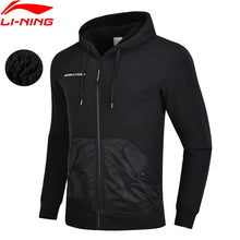 Load image into Gallery viewer, Li-Ning Men The Trend Sports Sweater Winter Warm Fleece Regular Fit 100% Cotton LiNing Comfort Sport Hoodie Coat AWDN883 COND18