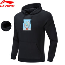 Load image into Gallery viewer, Li-Ning Men Wade Series Po Knit Hoodie Winter WARM SHELL Fleece 72% Cotton 28% Polyester LiNing Sports Sweater AWDP583 COND19