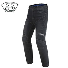 Load image into Gallery viewer, SSPEC Mens Denim Motorcycle Jacket Off-Road Racing Hoodies Motorbike Motorcross Protective Gear Fashion Casual Sweater Jacket