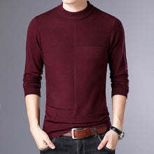 Load image into Gallery viewer, 2019 Autumn Winter Men Sweater Fashion Man Half Turtleneck Long Sleeves Solid Color Casual Sweaters Male Slim Knitted Pullovers