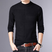 Load image into Gallery viewer, 2019 Autumn Winter Men Sweater Fashion Man Half Turtleneck Long Sleeves Solid Color Casual Sweaters Male Slim Knitted Pullovers