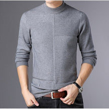 Load image into Gallery viewer, 2019 Autumn Winter Men Sweater Fashion Man Half Turtleneck Long Sleeves Solid Color Casual Sweaters Male Slim Knitted Pullovers
