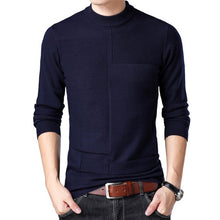 Load image into Gallery viewer, 2019 Autumn Winter Men Sweater Fashion Man Half Turtleneck Long Sleeves Solid Color Casual Sweaters Male Slim Knitted Pullovers