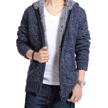 Load image into Gallery viewer, New Knitting Zipper Men Hooded Cap Sweater Winter Thickening Warm Long Sleeves Slim Cardigan Jackets Fashion Casual Man Coat