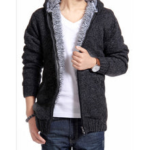 Load image into Gallery viewer, New Knitting Zipper Men Hooded Cap Sweater Winter Thickening Warm Long Sleeves Slim Cardigan Jackets Fashion Casual Man Coat