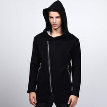 Load image into Gallery viewer, Autumn Winter Casual Men Hooded Zipper Sweater Cardigan Pocket V Neck Long Mens Cardigans Hooded Men&#39;s Sweaters Knitted Jacket
