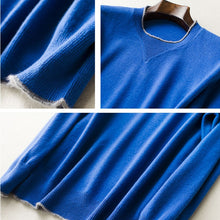 Load image into Gallery viewer, 100 Cashmere Pure Men&#39;s Sweater O-Neck Striped Slim Fit Knitwear Mens Sweaters Pullovers Pullover Men Pull Homme Autumn Casual