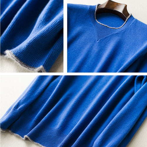 100 Cashmere Pure Men's Sweater O-Neck Striped Slim Fit Knitwear Mens Sweaters Pullovers Pullover Men Pull Homme Autumn Casual
