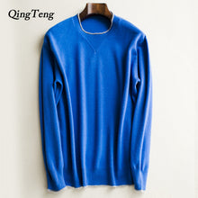 Load image into Gallery viewer, 100 Cashmere Pure Men&#39;s Sweater O-Neck Striped Slim Fit Knitwear Mens Sweaters Pullovers Pullover Men Pull Homme Autumn Casual
