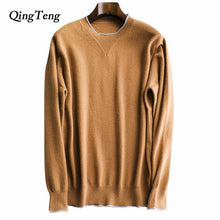 Load image into Gallery viewer, 100 Cashmere Pure Men&#39;s Sweater O-Neck Striped Slim Fit Knitwear Mens Sweaters Pullovers Pullover Men Pull Homme Autumn Casual