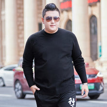 Load image into Gallery viewer, Men's Round Neck Sweater Low Collar Large Elastic Long Sleeve Bottoming Sweater Outdoor Sport Sweater Spring Autumn Male Clothes