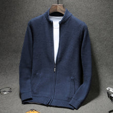 Load image into Gallery viewer, Men sweater cardigan zipper 2019 autumn and winter cotton male thin slim plus size sweater teenage boy knitted outerwear