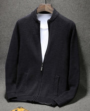 Load image into Gallery viewer, Men sweater cardigan zipper 2019 autumn and winter cotton male thin slim plus size sweater teenage boy knitted outerwear