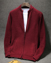 Load image into Gallery viewer, Men sweater cardigan zipper 2019 autumn and winter cotton male thin slim plus size sweater teenage boy knitted outerwear