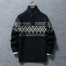 Load image into Gallery viewer, New Liner Velvet Winter Half High Collar Men Coat Youth Loose Casual Computer Knitted Thick Sweater Fashion Plus Size L-5XL 6XL