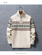 Load image into Gallery viewer, New Liner Velvet Winter Half High Collar Men Coat Youth Loose Casual Computer Knitted Thick Sweater Fashion Plus Size L-5XL 6XL