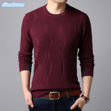 Load image into Gallery viewer, Wool Sweater Men Brand Clothing 2018 Autumn Winter New Arrival Slim Warm Sweaters O-Neck Pullovers Male Jacquard Sweaters 3XL