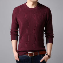 Load image into Gallery viewer, Wool Sweater Men Brand Clothing 2018 Autumn Winter New Arrival Slim Warm Sweaters O-Neck Pullovers Male Jacquard Sweaters 3XL