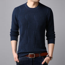 Load image into Gallery viewer, Wool Sweater Men Brand Clothing 2018 Autumn Winter New Arrival Slim Warm Sweaters O-Neck Pullovers Male Jacquard Sweaters 3XL