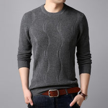 Load image into Gallery viewer, Wool Sweater Men Brand Clothing 2018 Autumn Winter New Arrival Slim Warm Sweaters O-Neck Pullovers Male Jacquard Sweaters 3XL