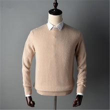 Load image into Gallery viewer, new arrival 100%cashmere o-neck knit men korean style solid H-straight pullover sweater 5color S-2XL